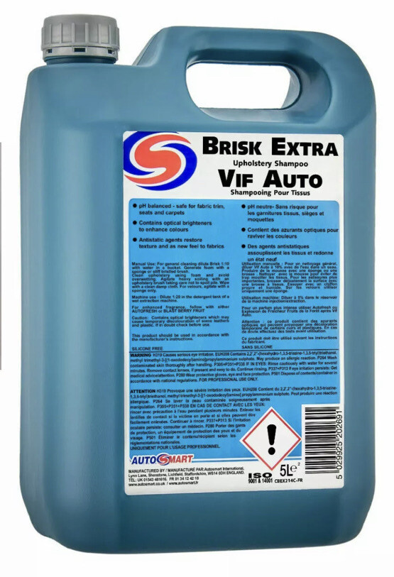 Autosmart Brisk Extra Foam Interior Cleaner Marks 5 L