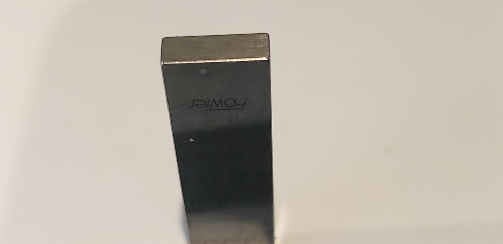 .133" Fowler Rectangular Steel Gage Gauge Block.