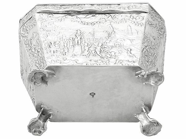 Antique Dutch Silver Tea Caddy