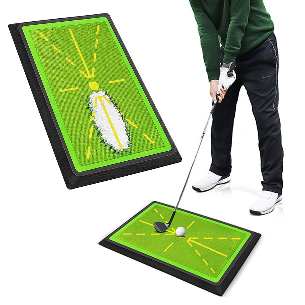 Swing Mat Golf Divot Board for Swing Path Training Indoor Practice Green