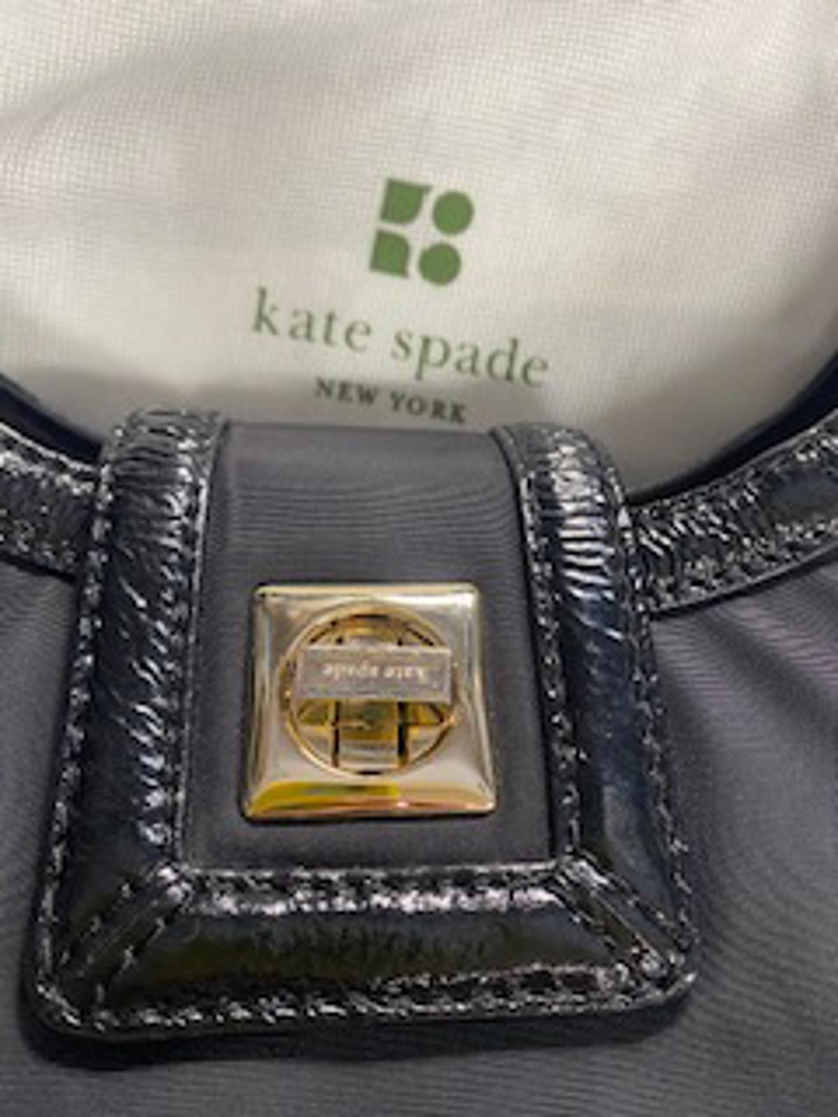 Kate Spade Black Handbag with Gold Turn Lock