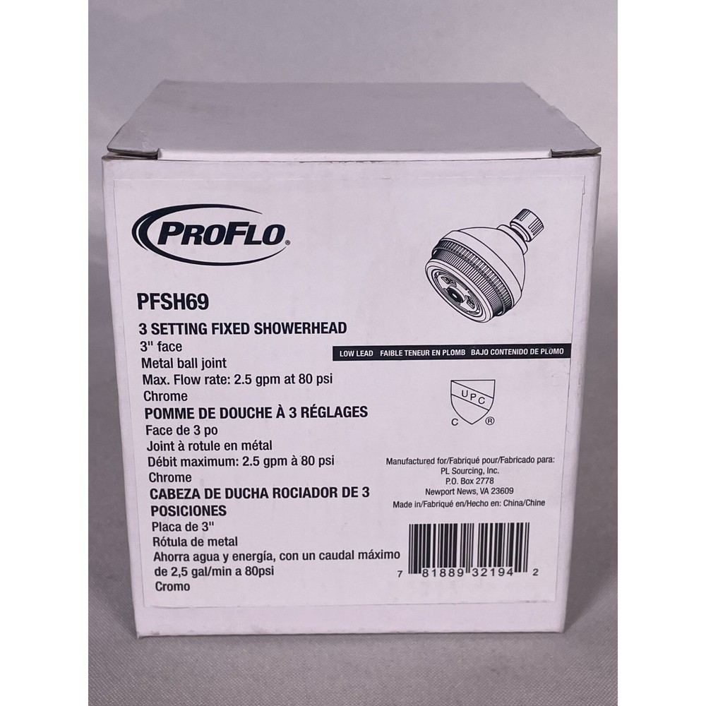 ProFlo 3-Setting Fixed Round Shower Head PFSH69