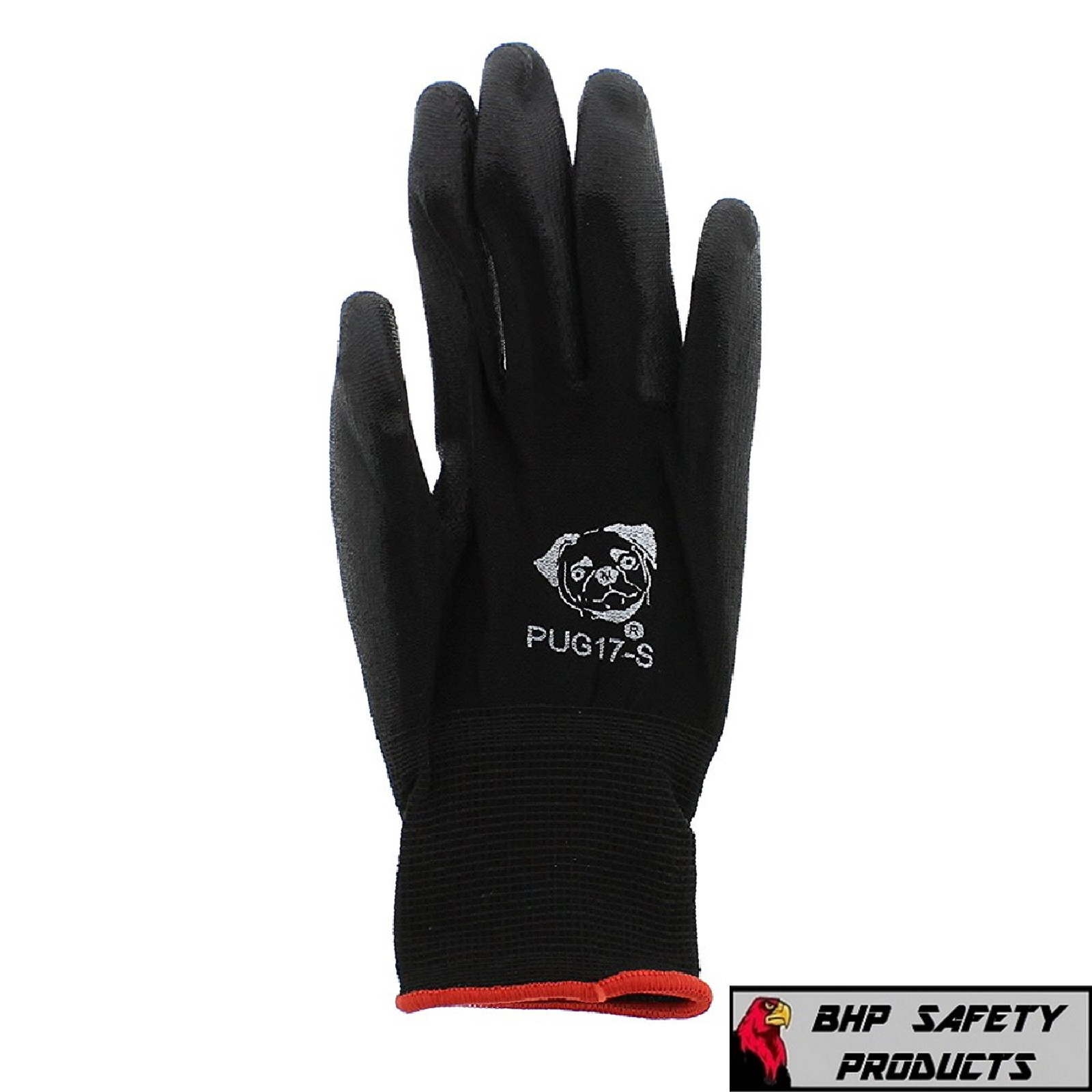 POLYURETHANE COATED GENERAL PURPOSE NYLON WORK GLOVES PUG17 LIGHTWEIGHT (XS-XXL)