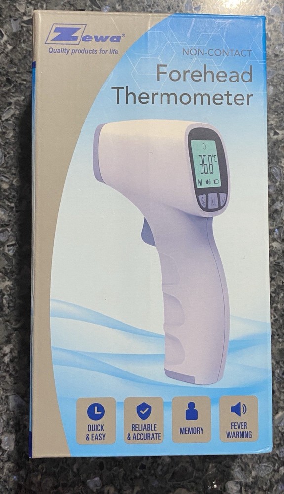 ZEWA Non-Contact Forehead Thermometer with Digital Display