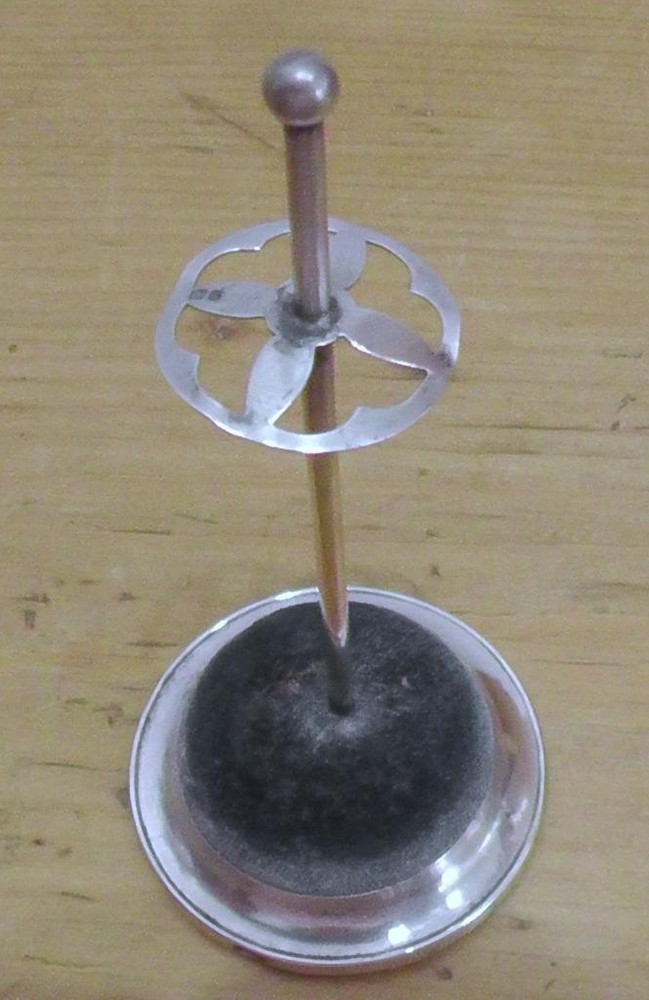Solid Silver Hat Pin Stand - Dates 1906