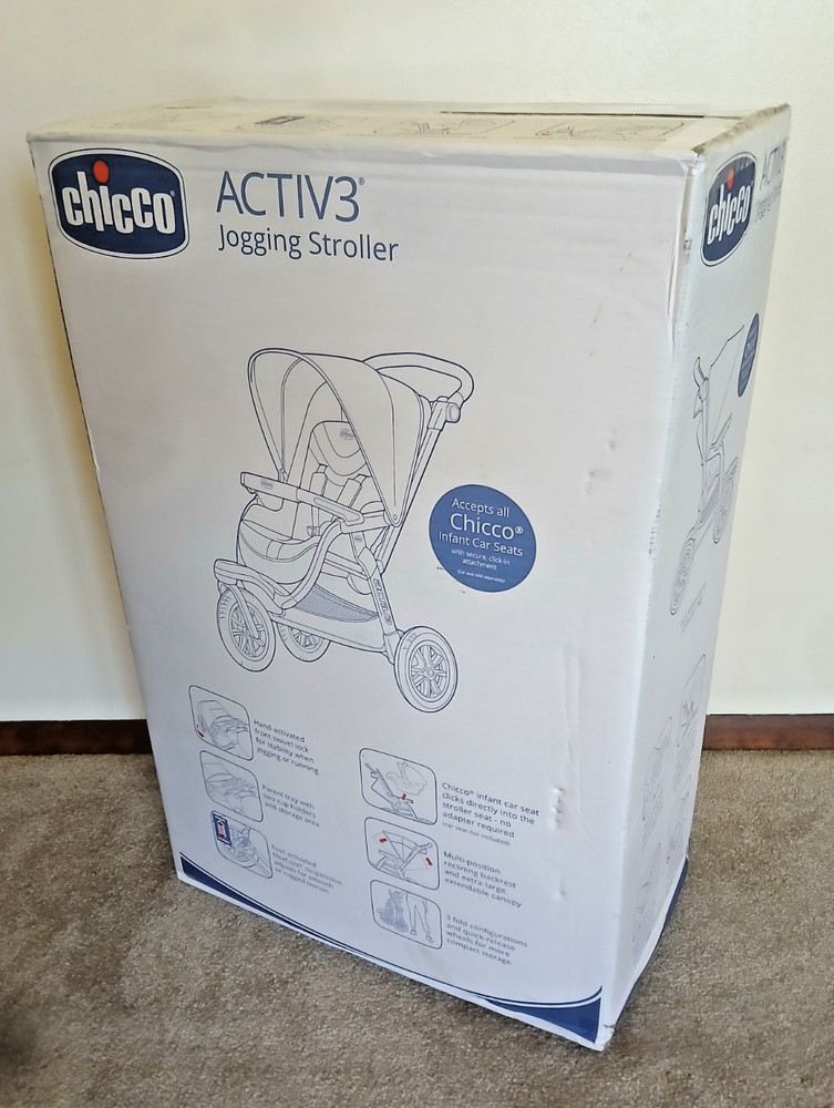 NEW Chicco Activ3 Eclipse Jogging Stroller All Terrain suspension foldable