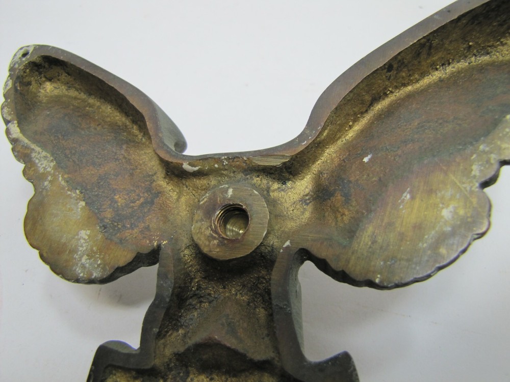 Spread Winged Eagle Shield Antique Brass Decorative Arts Hardware Element