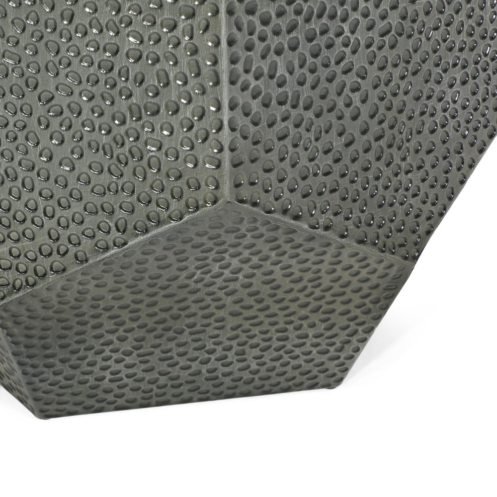 METAL HAMMERED END TABLE