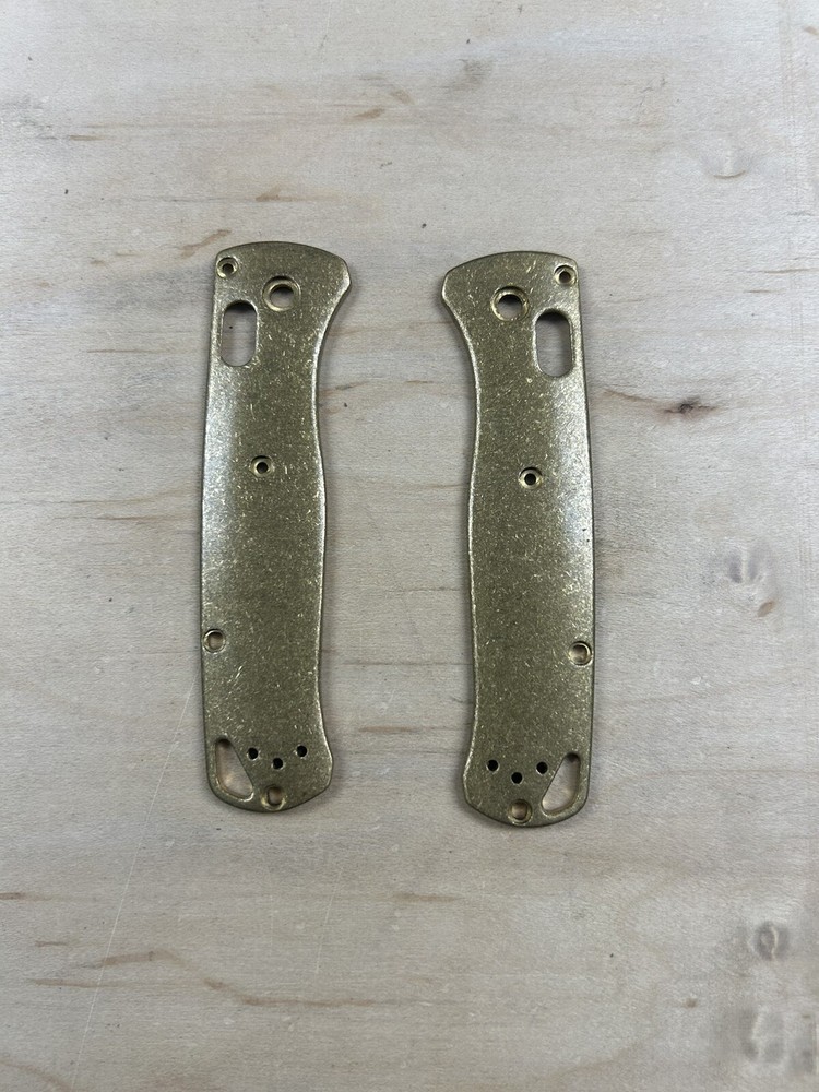 Scikio Custom Benchmade Bugout Brass Handle Scales