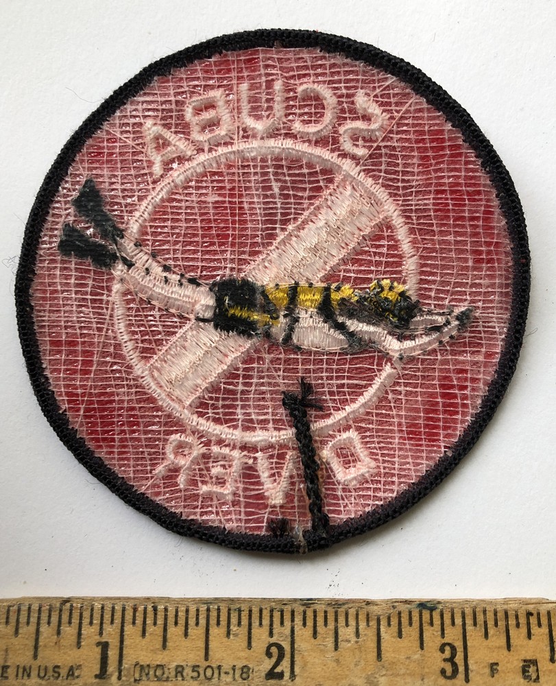 Vintage Scuba Diving Embroidered Patch Diver Down Flag