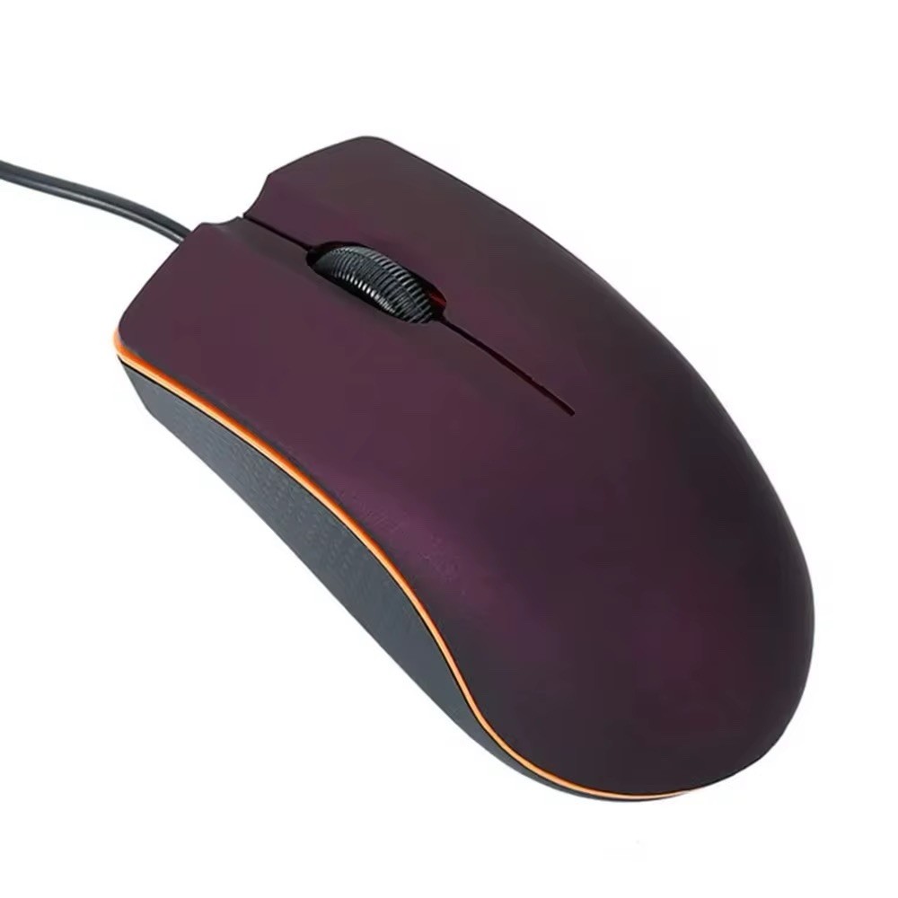 USB Wired Mini Mouse Optical 3 Buttons Mouse (Purple)