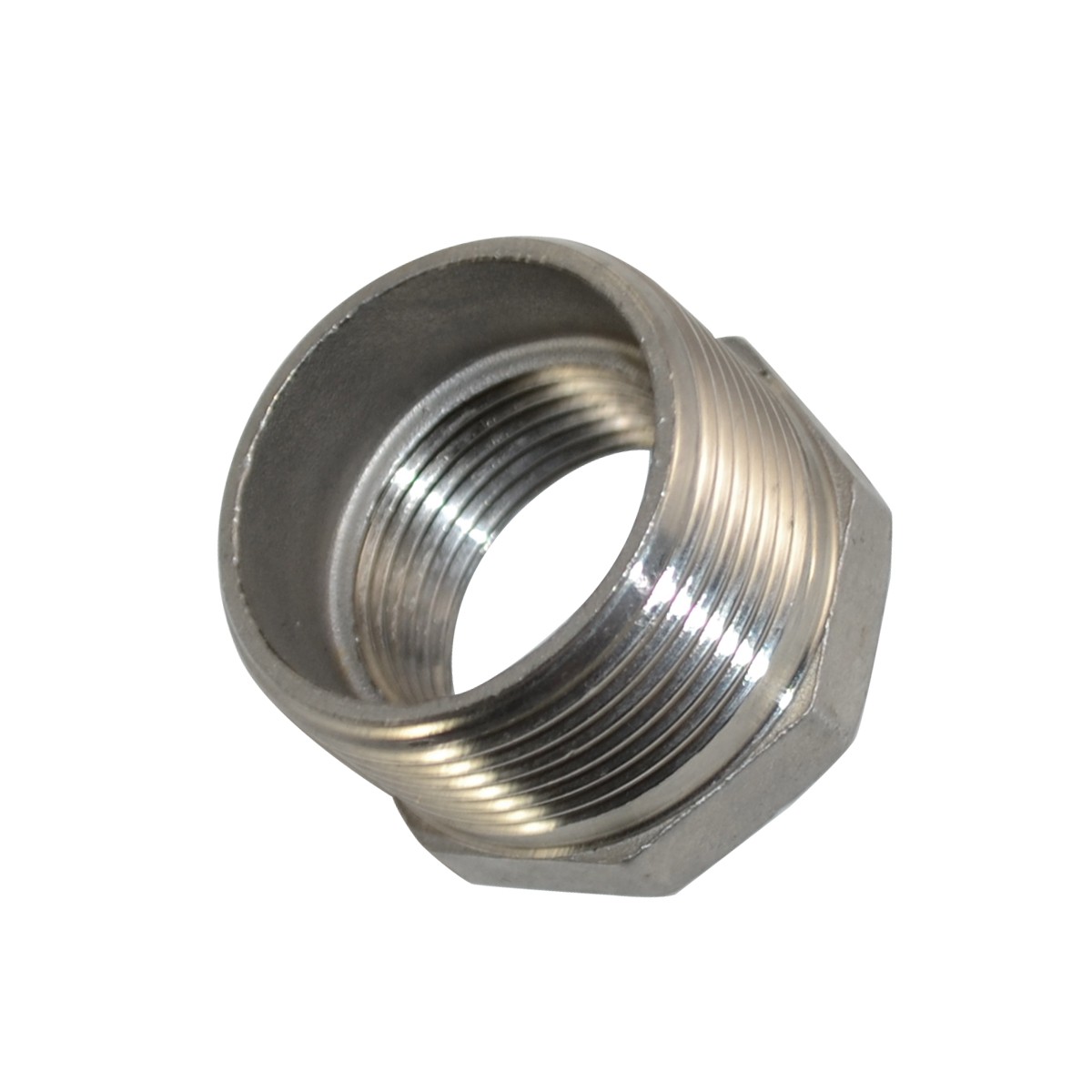 1-1/4" MALE to 1" female HEX bushing Reducer Adapter NPT thread Stainless Steel