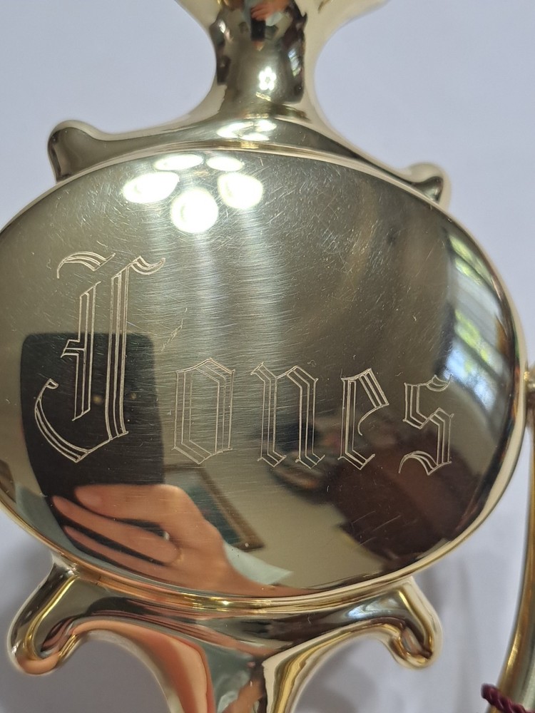 Solid Brass Door Knocker With Engraving “Jones”