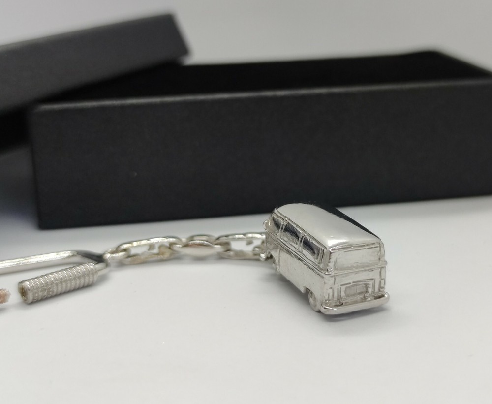 Bus Keychain 925 Silver Handmade