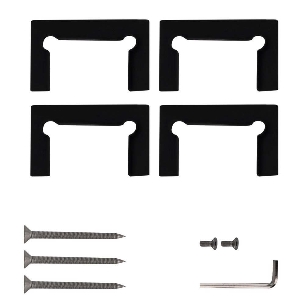 Matte Black Geneva 337 Series Adjustable Wall Mount Full Back Plate Hinge