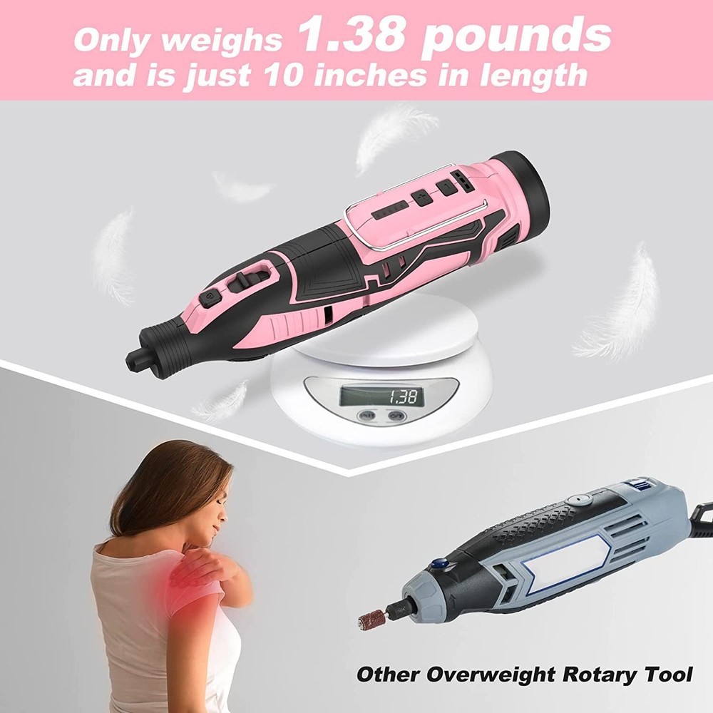 WORKPRO 12V Cordless Rotary Tool Kit 5 Variable Speed Powered Battery Accessory