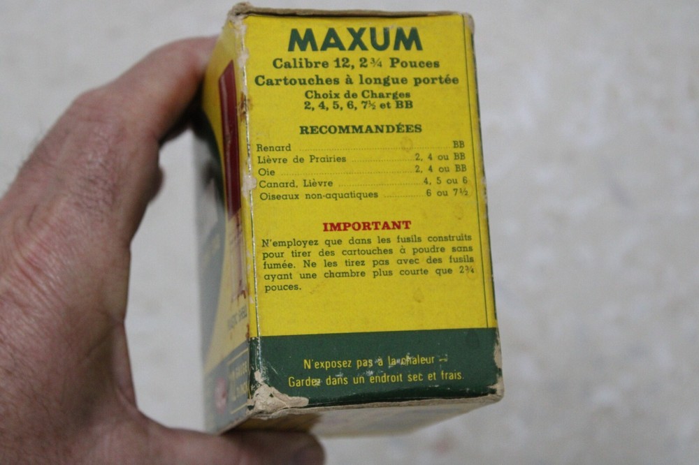 C-I-L MAXUM SHOTGUN SHELL BOX LONG RANGE LOAD EMPTY 12 GA