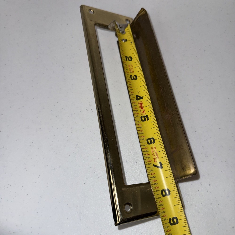 Solid Brass Mail Slot, with Solid Brass Interior Back Plate, 10" x 3", Polished