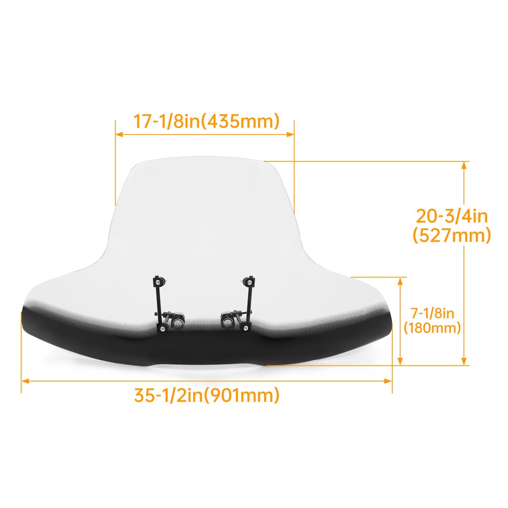 2-Tone Large Windshield Windscreen Screen Protector For ATV Motorcycle Harley