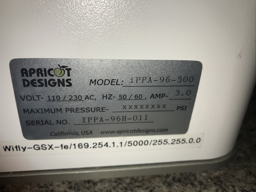 Apricot Designs I Pipette Pro IPPA 96 500 No controller