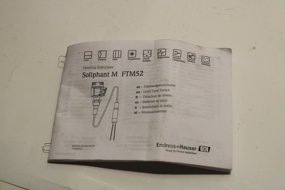 Endress+Hauser FTM52-AGG2C4A32AA Level Limit Switch without fork NEW