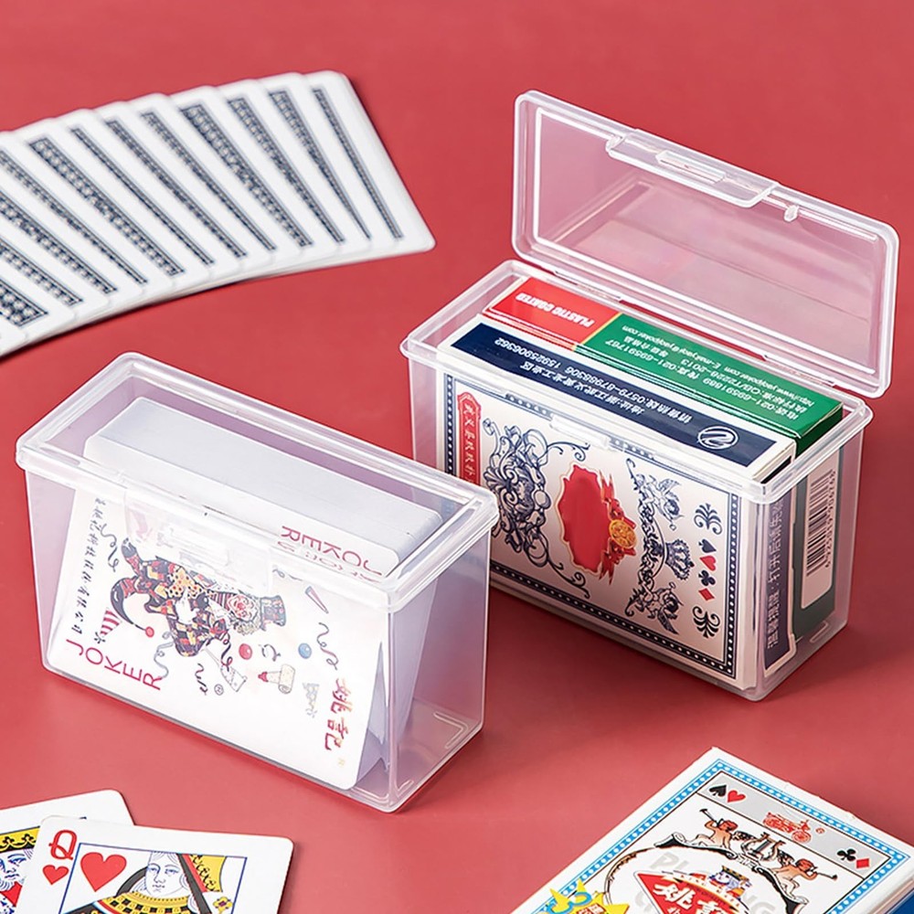8 Pcs Blank Playing Card Case Storage Box, Empty Flash Card Deck Holder Case ...