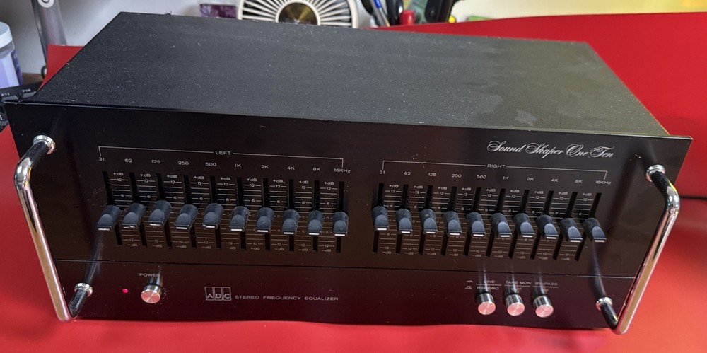ADC Stereo Frequency Equalizer Sound Shaper One Ten Black Tested