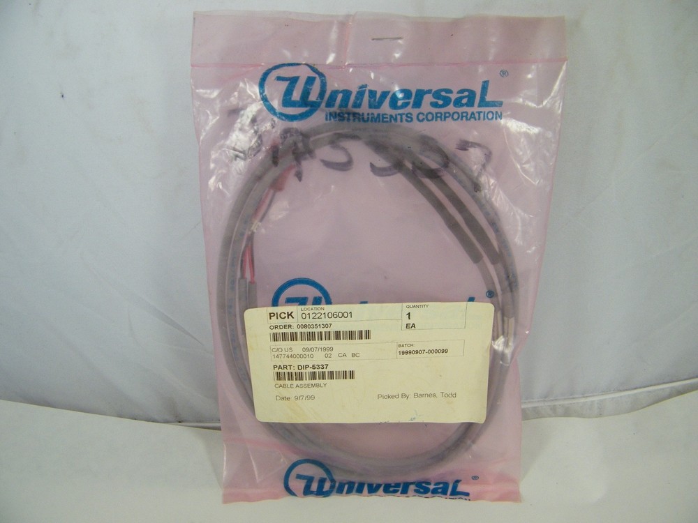 NEW ~ UNIVERSAL INSTRUMENTS ~ CABLE ASSEMBLY ~ PART NUMBER ~ DIP-5337