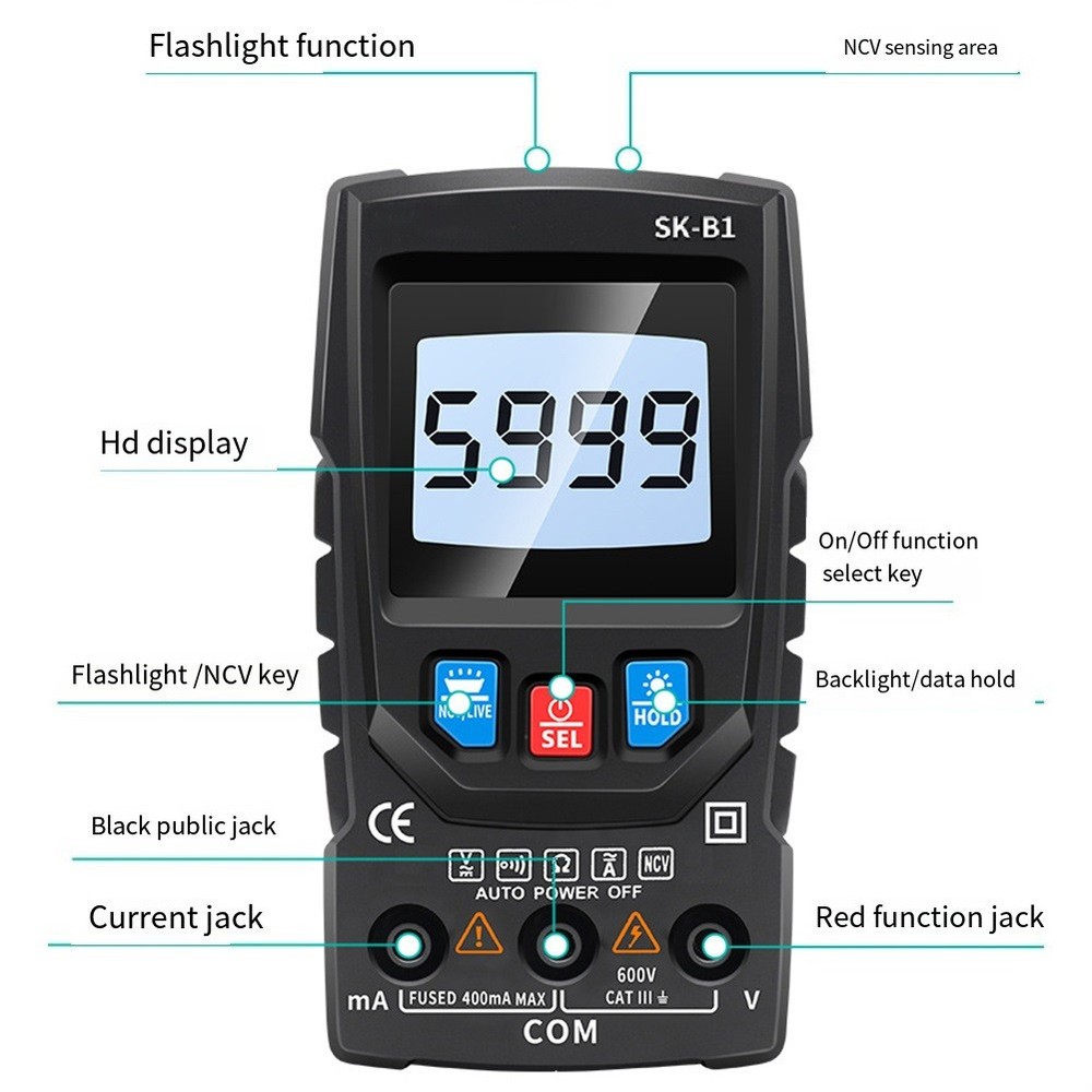User Friendly SKB1 Digital Multimeter with Beep Indication Functionality