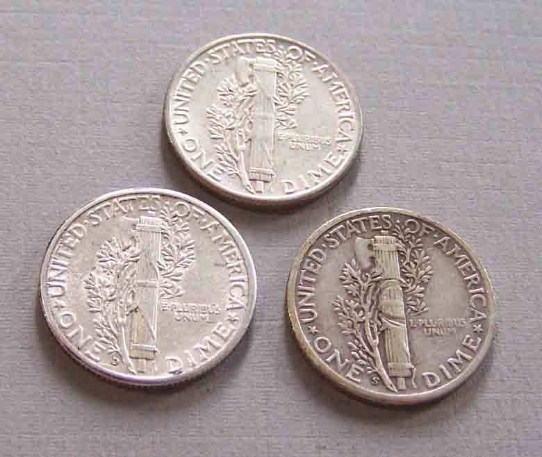 1945 P,D,S Mercury Dimes #5