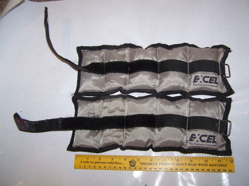 Excel Exercise Co Adjustable Ankle Weights 2 X 5lb Toning Workout 10 Lbs Total