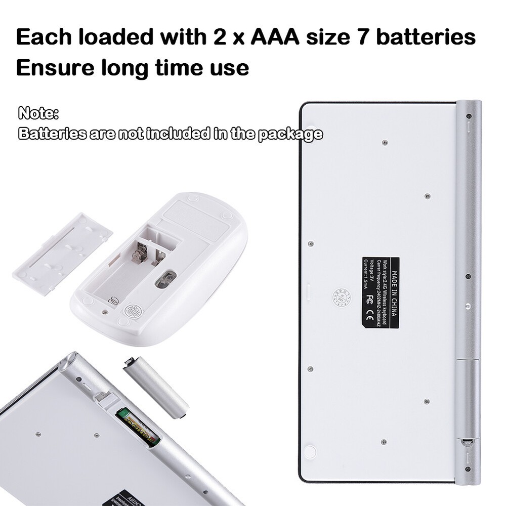 Mini Wireless Keyboard And Mouse Set Waterproof 2.4G For Mac Apple PC Computer