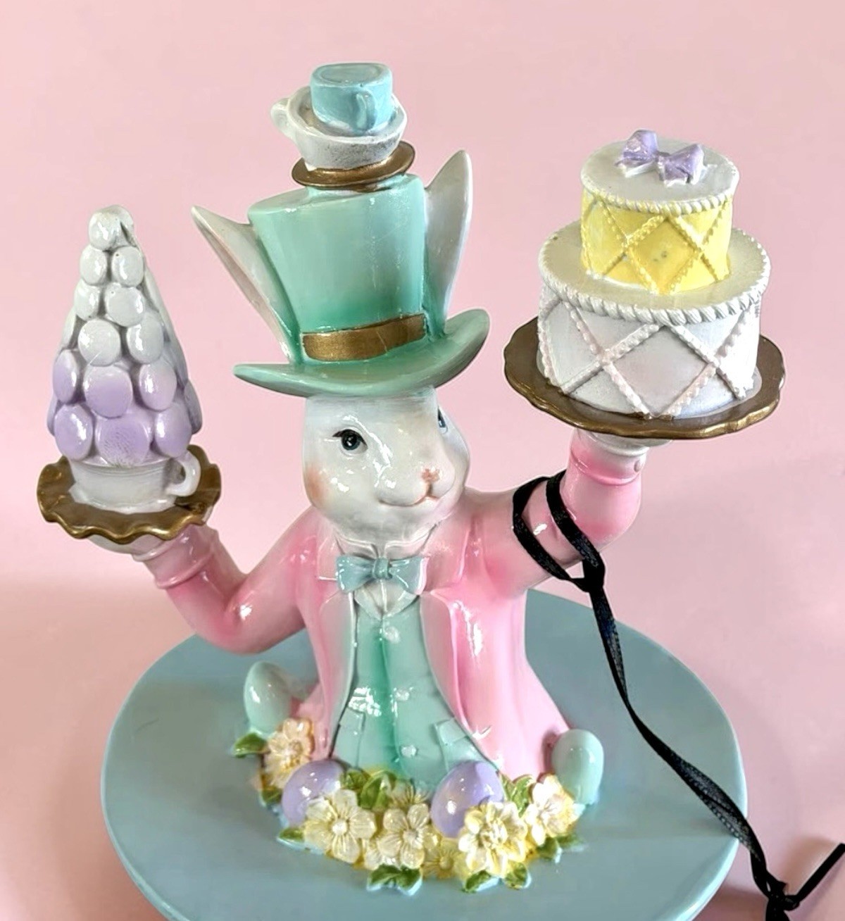 Easter MAD HATTER BUNNY Rabbit In Top Hat Mackenzie Style 10” NEW IN BOX