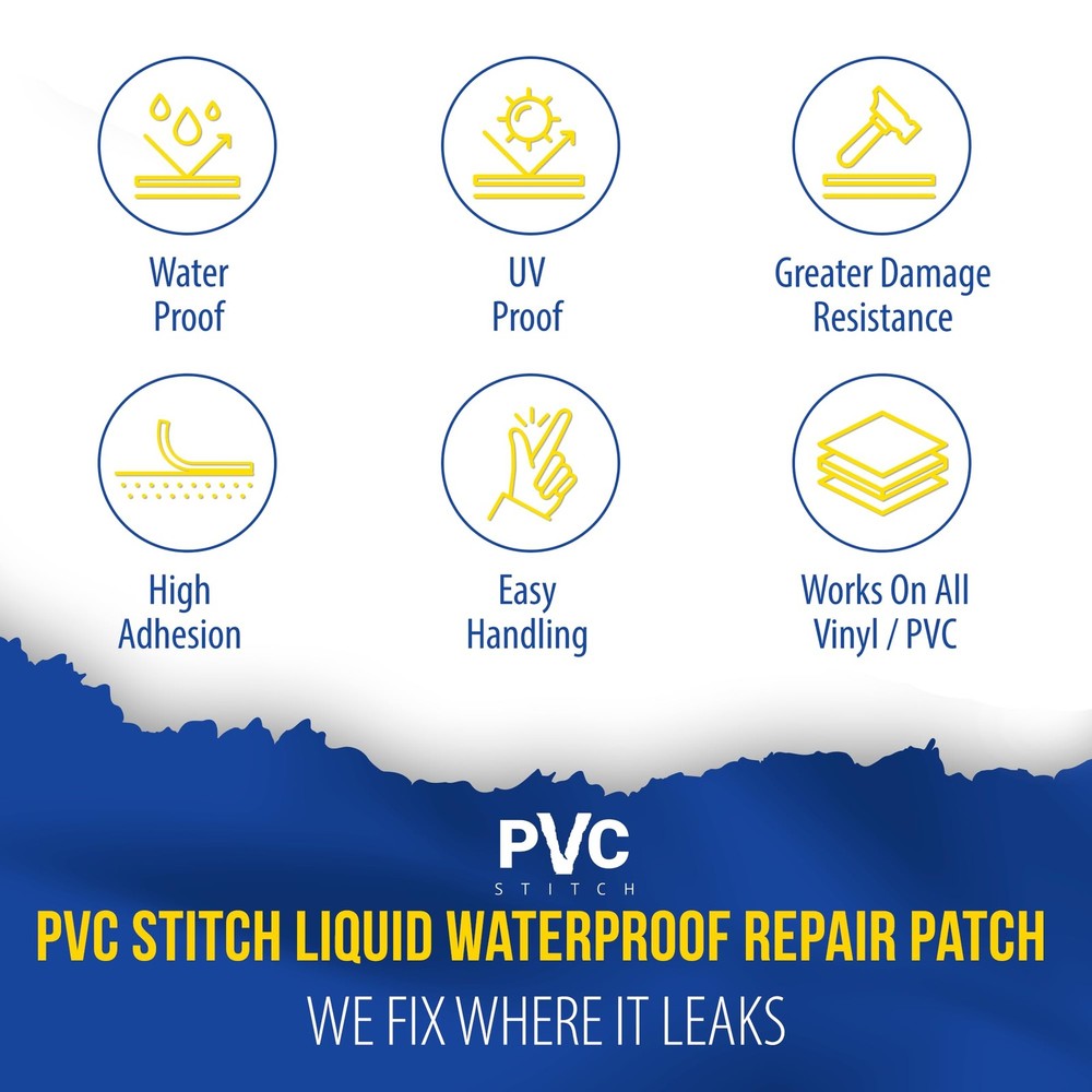 PVC Stitch Liquid Patch – Air Mattress Patch Kit Heavy Duty, Inflatable Patch...