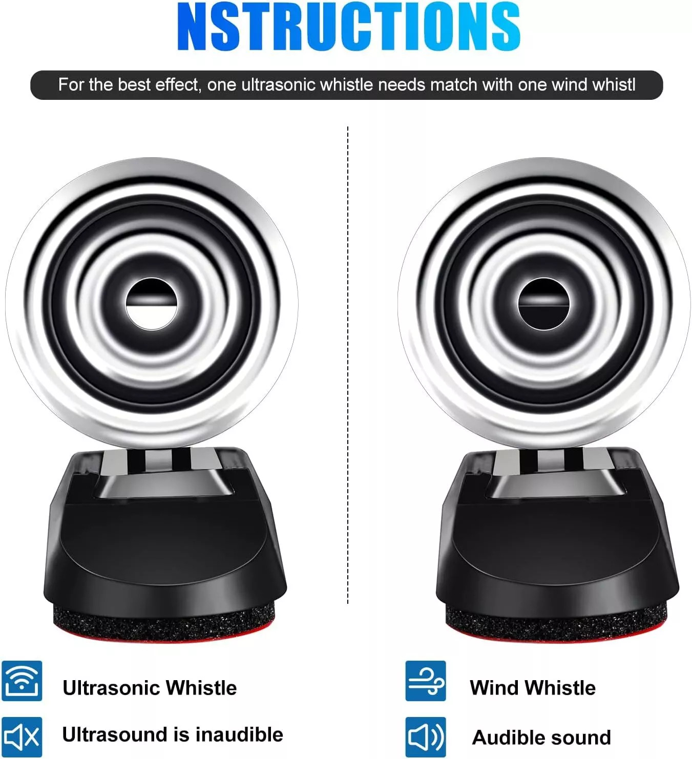 4 Deer Whistles Sonic Wildlife Warning Device Animal Alert Car Safety Accessory