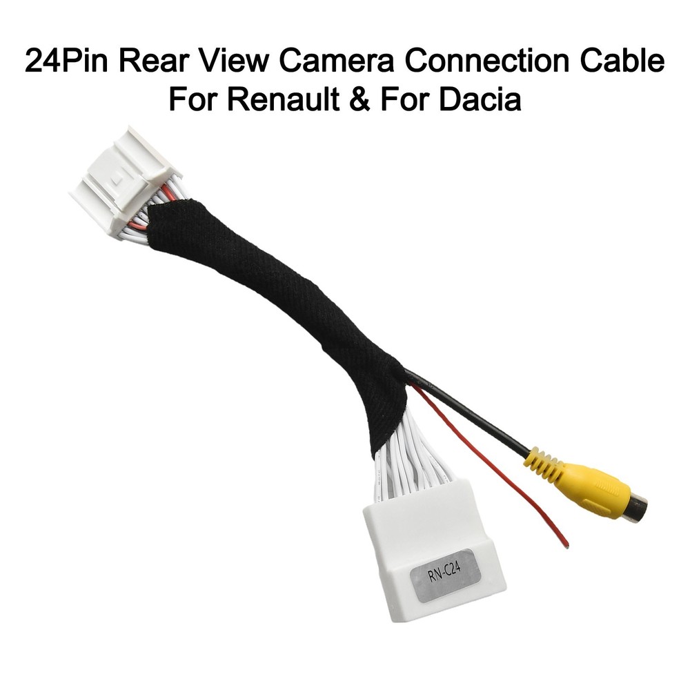 Practical Adapter Cable Adapter 24 Pin Brand New Camera Car Rear Plastic