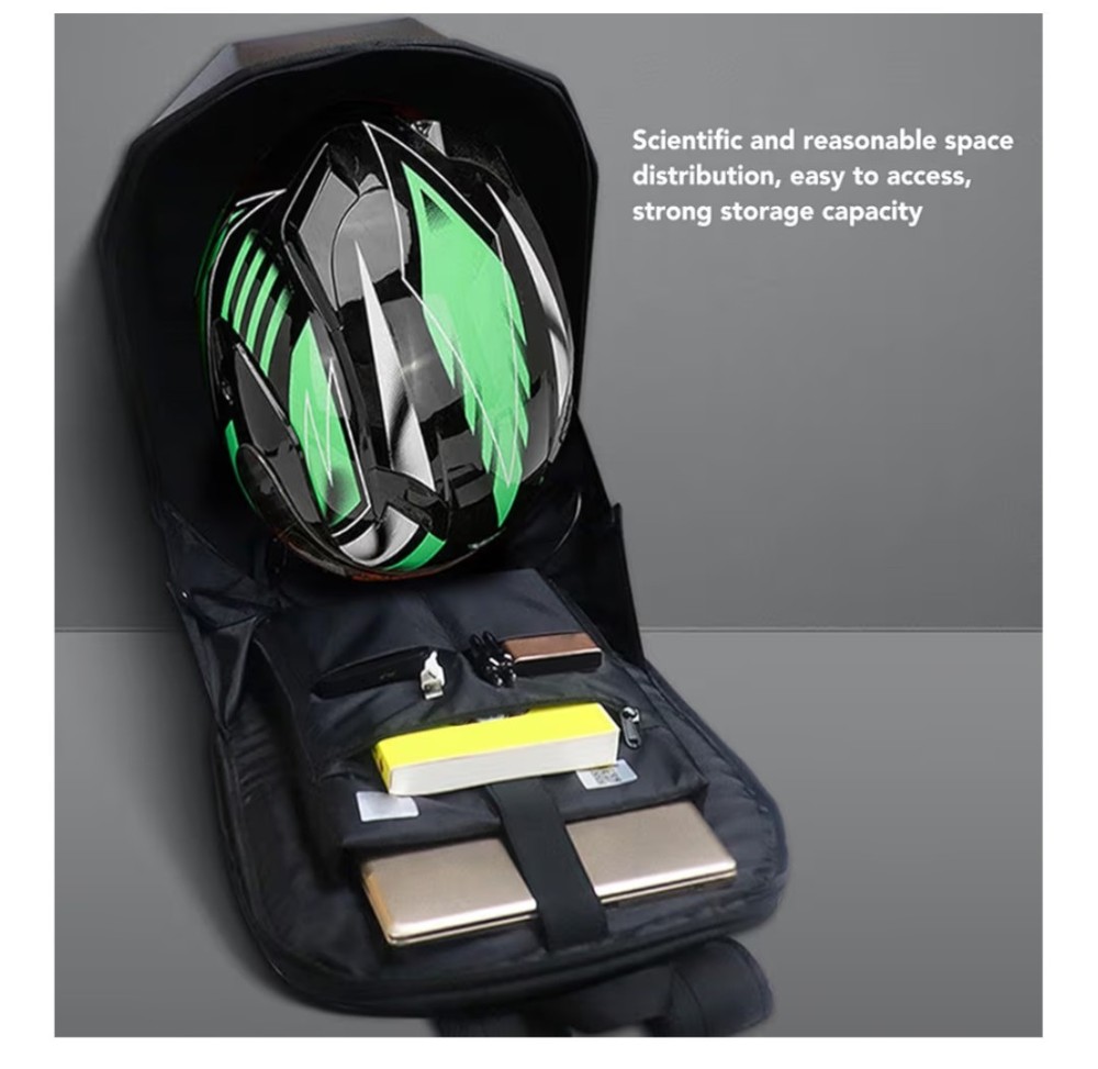 Motorcycle LED Knight Backpack Laptop Bag DIY programming Backpack 3D Waterproof