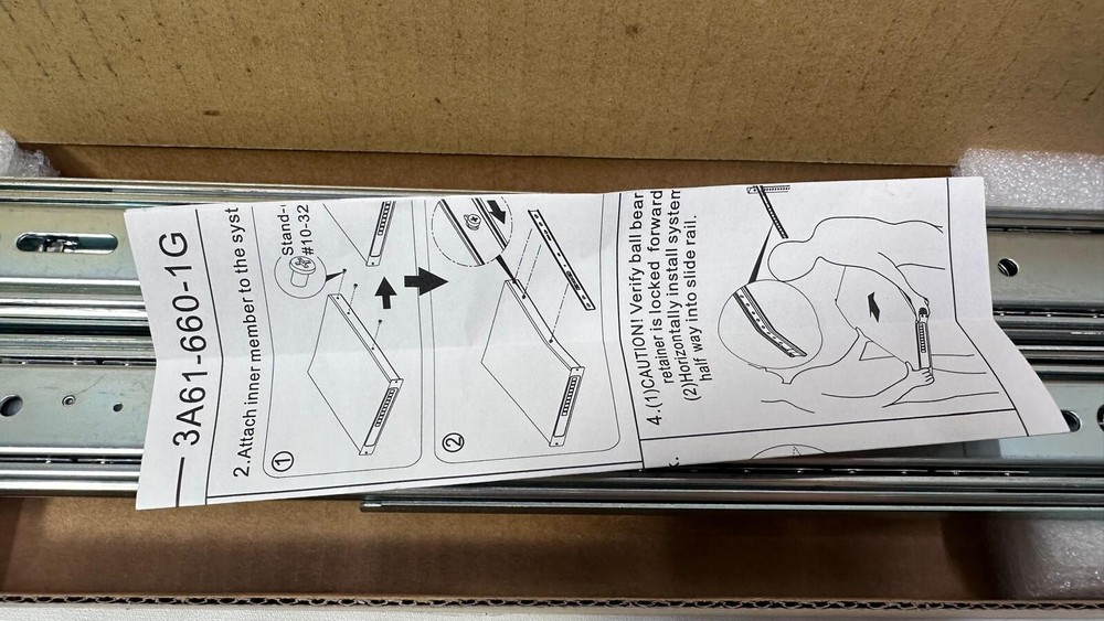 King Slide 3A61-660-1G Server Rack Rails