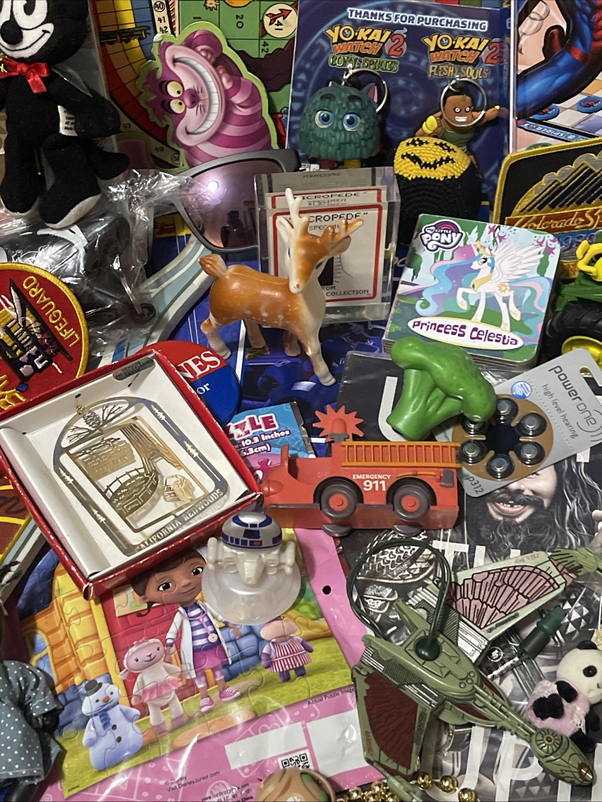 Huge Vintage Toy Lot Disney Marvel Star Wars Hot Wheels Garfield Felix 80s 90s+