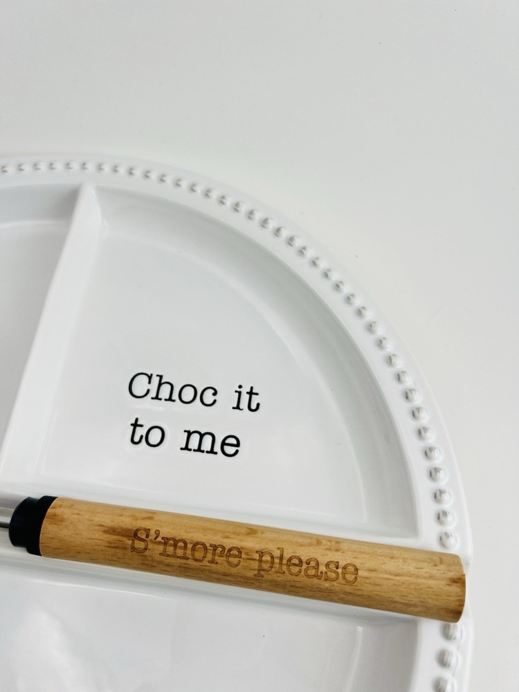 Mud Pie Ceramic S’more Serving Platter