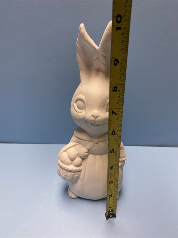 Ceramic Bisque Happy Easter Bunnie Ready To Paint For Easter