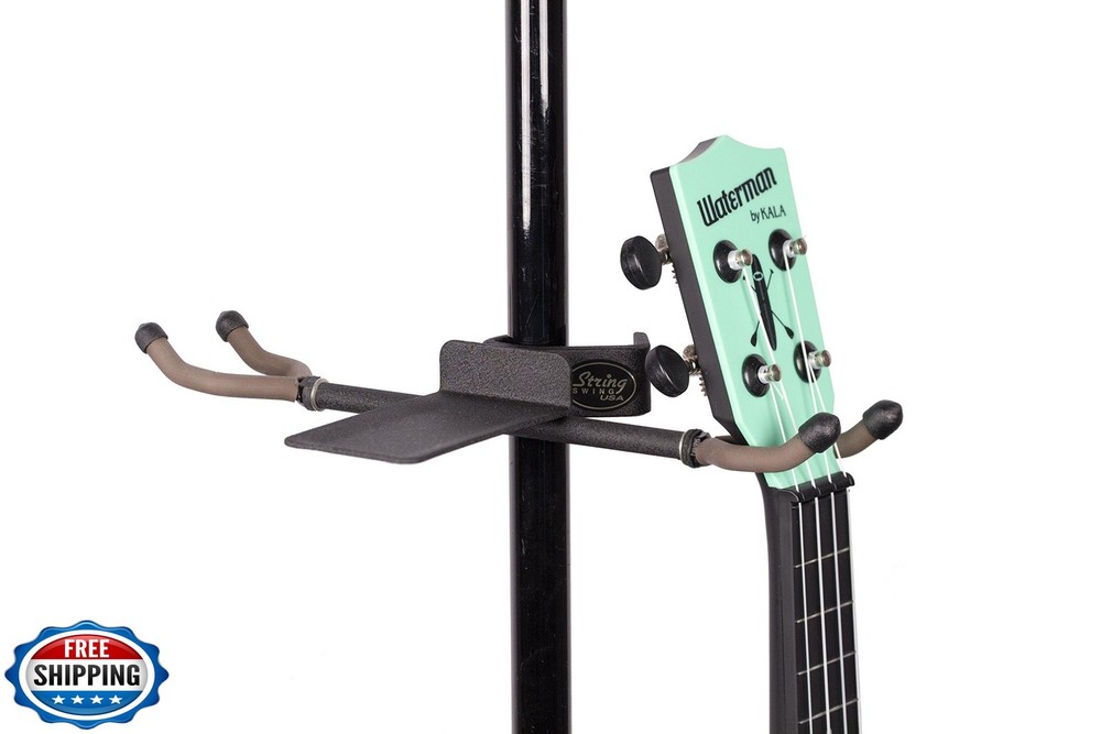 String Swing CC04TWN Double Ukulele/Mandolin Holder Stand