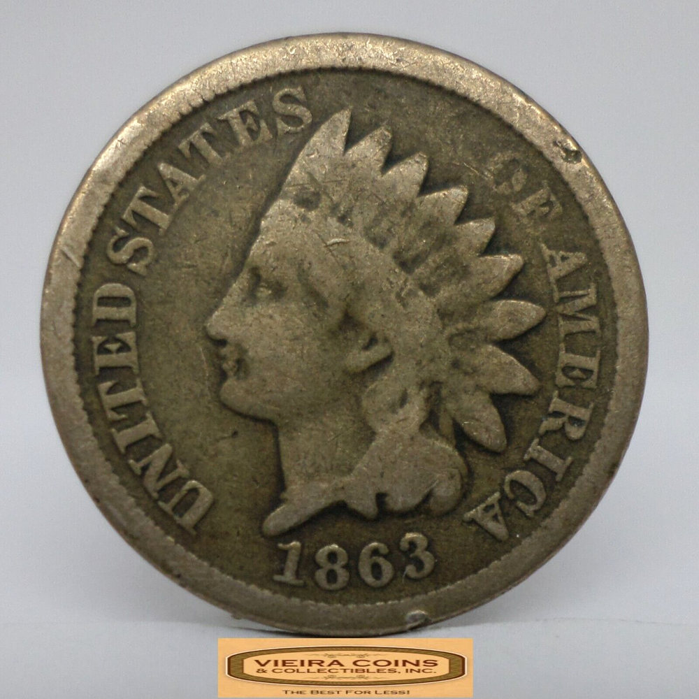 1863 Indian Head One Cent, Better Date - #C38044NQ