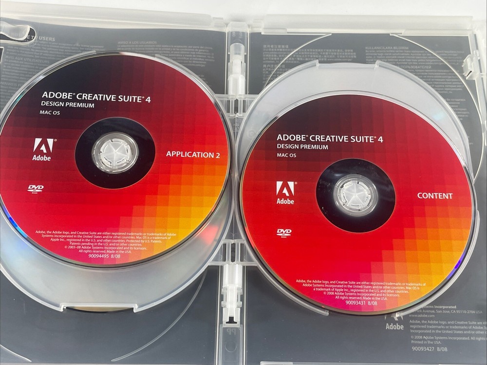 Adobe Creative Suite 4 CS4 Design Premium For MAC OS Full Retail DVD Version