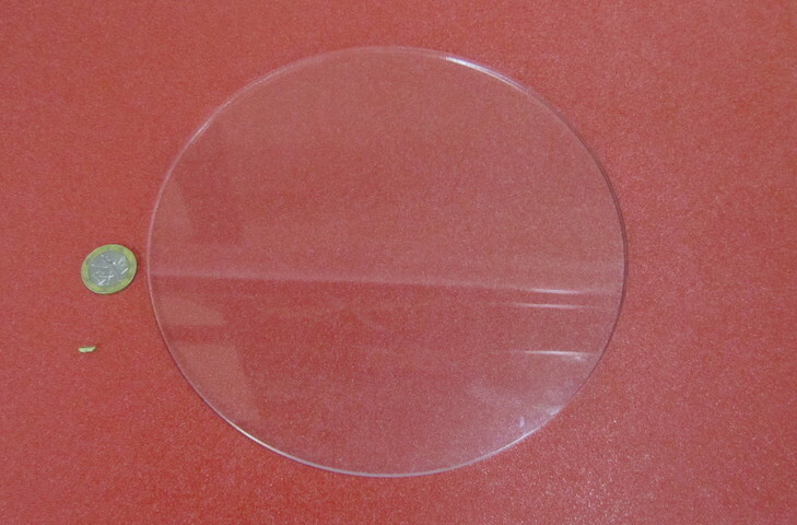 1/4" (.220") Thick x 8.0" Diameter Acrylic Circle Disc Clear