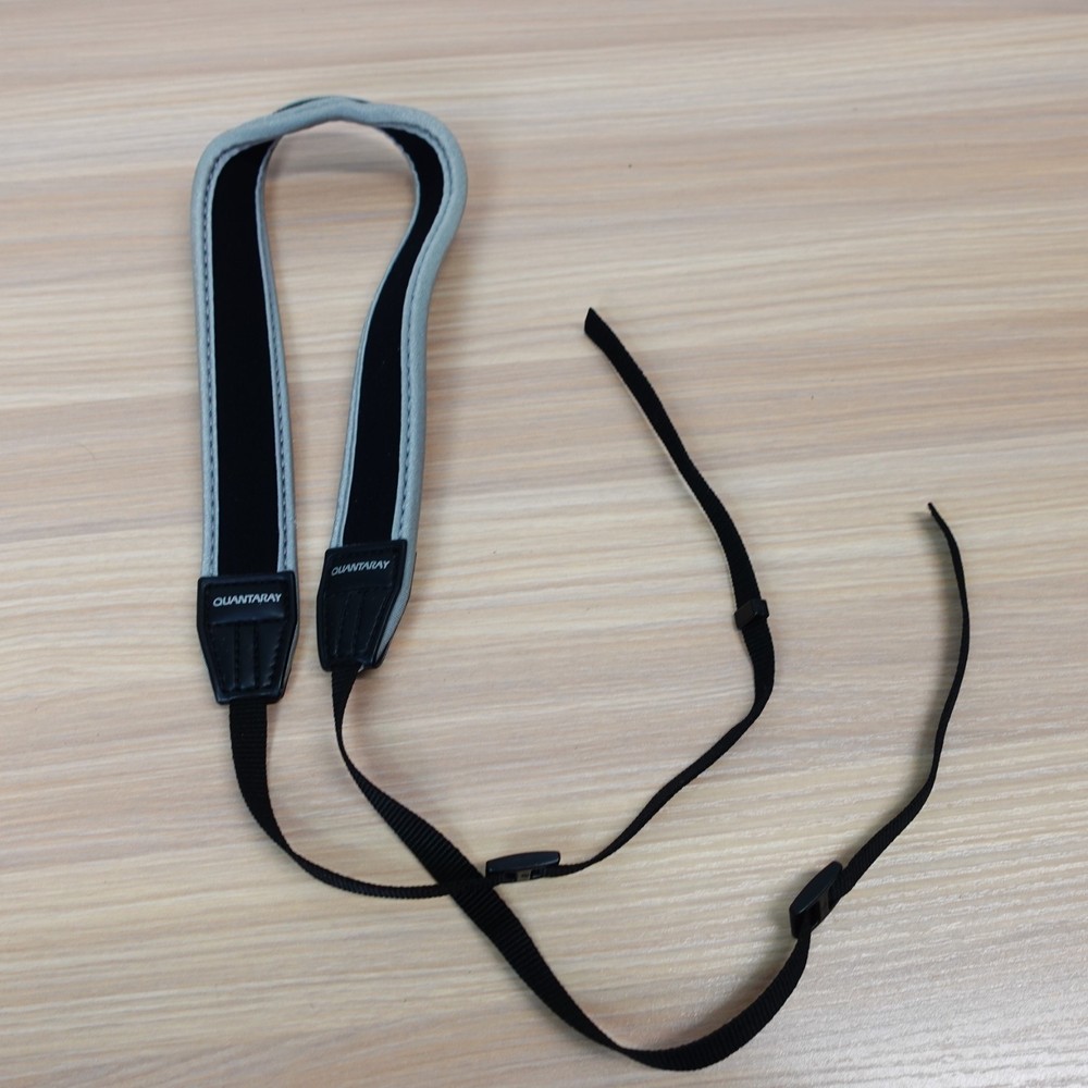 Camera Strap Replacement QUANTARAY Black Grey Neck Shoulder Nylon Handle 18 in