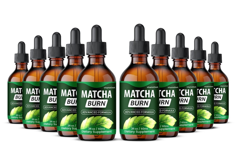Matcha Burn Drops, Max Strength,  MatchaBurn Liquid Supplement (10 Pack)