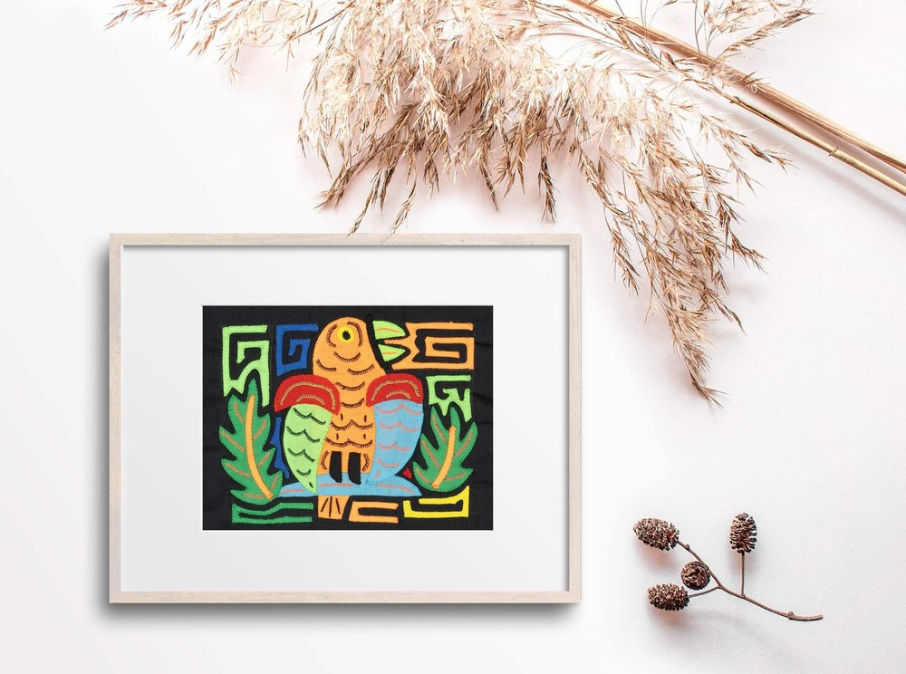 Multicolor Orange Red And Green Bird Molita
