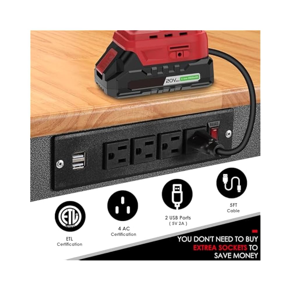 Heavy Duty Workbench, 6,Level Height Adjustment, Lockable Casters Included