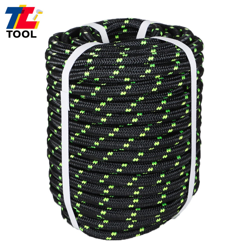 6180Lbs 1/2" × 100' Breaking Strength Double Braid Polyester Rope Bull Rope